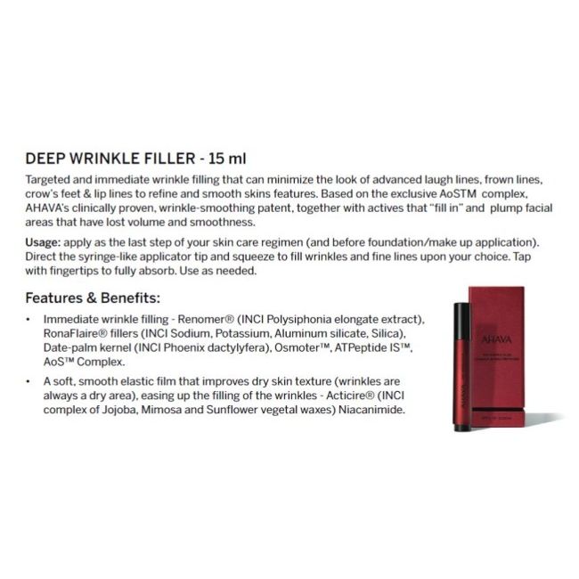 AHAVA - AOS - Deep Wrinkle Filler - 15ml.