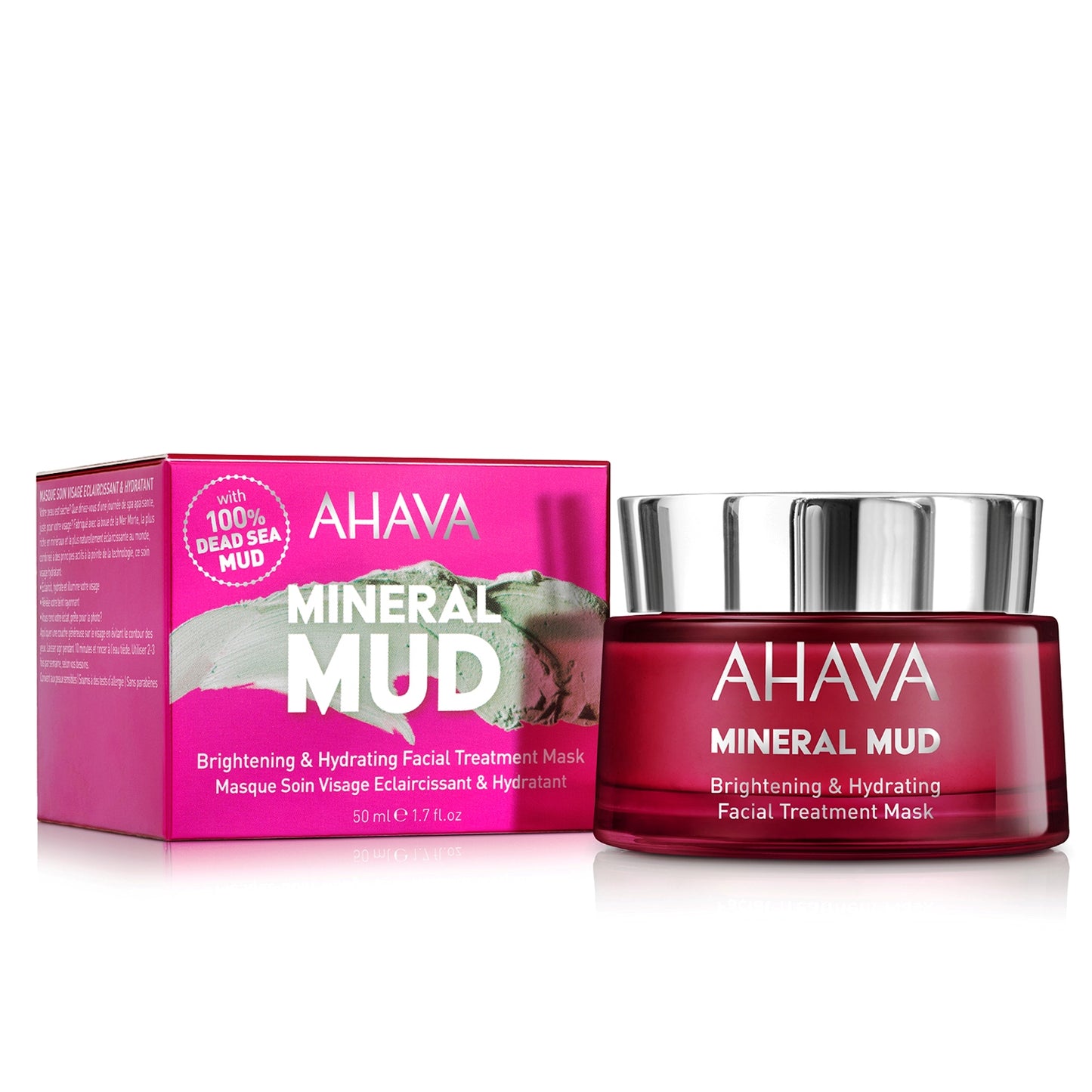 AHAVA - MINERAL MUD - Brightening & Hydrating Facial Treatment Mask - 50ml.