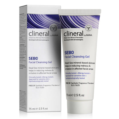 CLINERAL - SEBO - Ansikts Rensegel/Facial Cleansing Gel (For deg med Seborrhea)- 75ml.