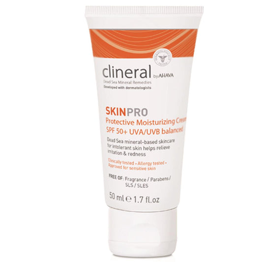 CLINERAL - SKINPRO - Beskyttende, Fuktgivende Krem SPF50+(For Sensitiv Hud) - 50ml.